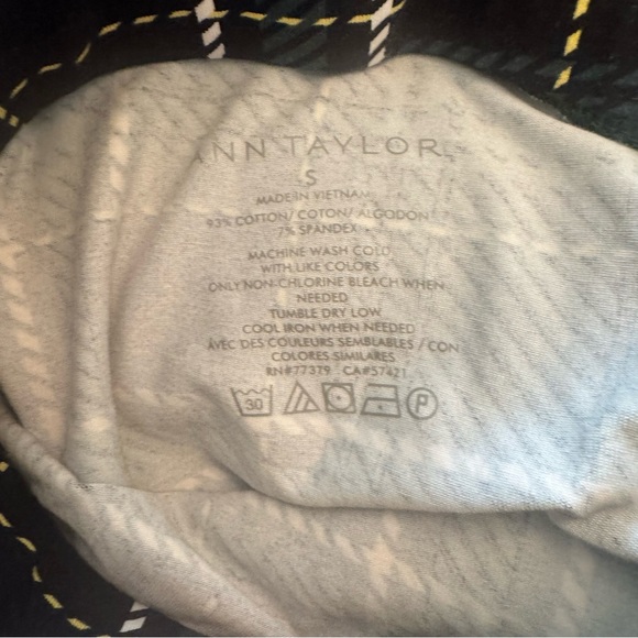 Ann Taylor Black and Brown Plaid Leggings - Picture 3 of 3